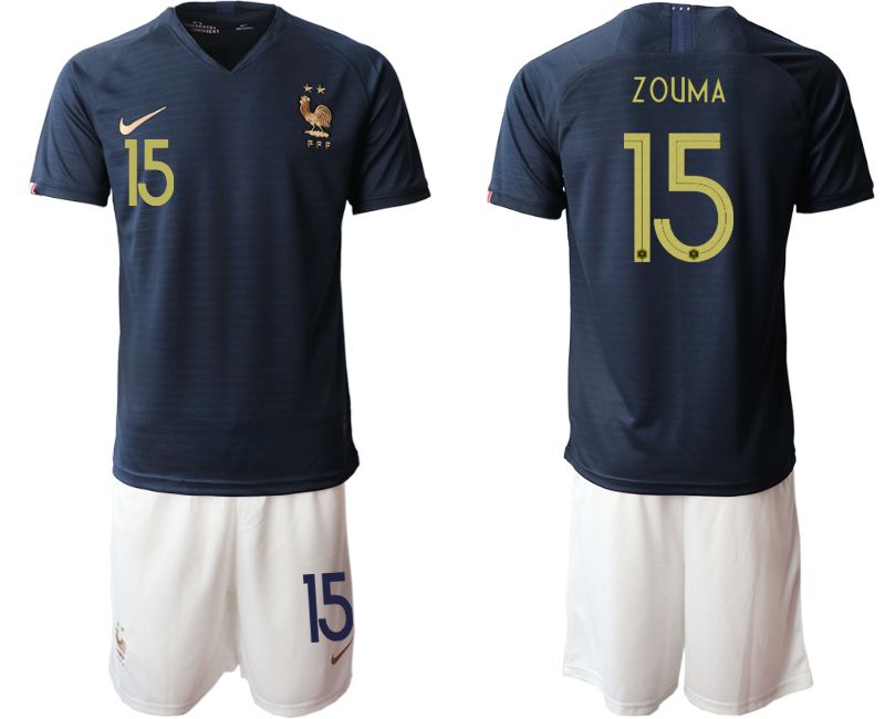 Men 2019-2020 Season National Team French home #15 blue Soccer Jerseys->france jersey->Soccer Country Jersey